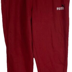 Puma Sweatpants Mens XL Red Joggers Pockets Men's Cotton Blend Inseam 28” Red